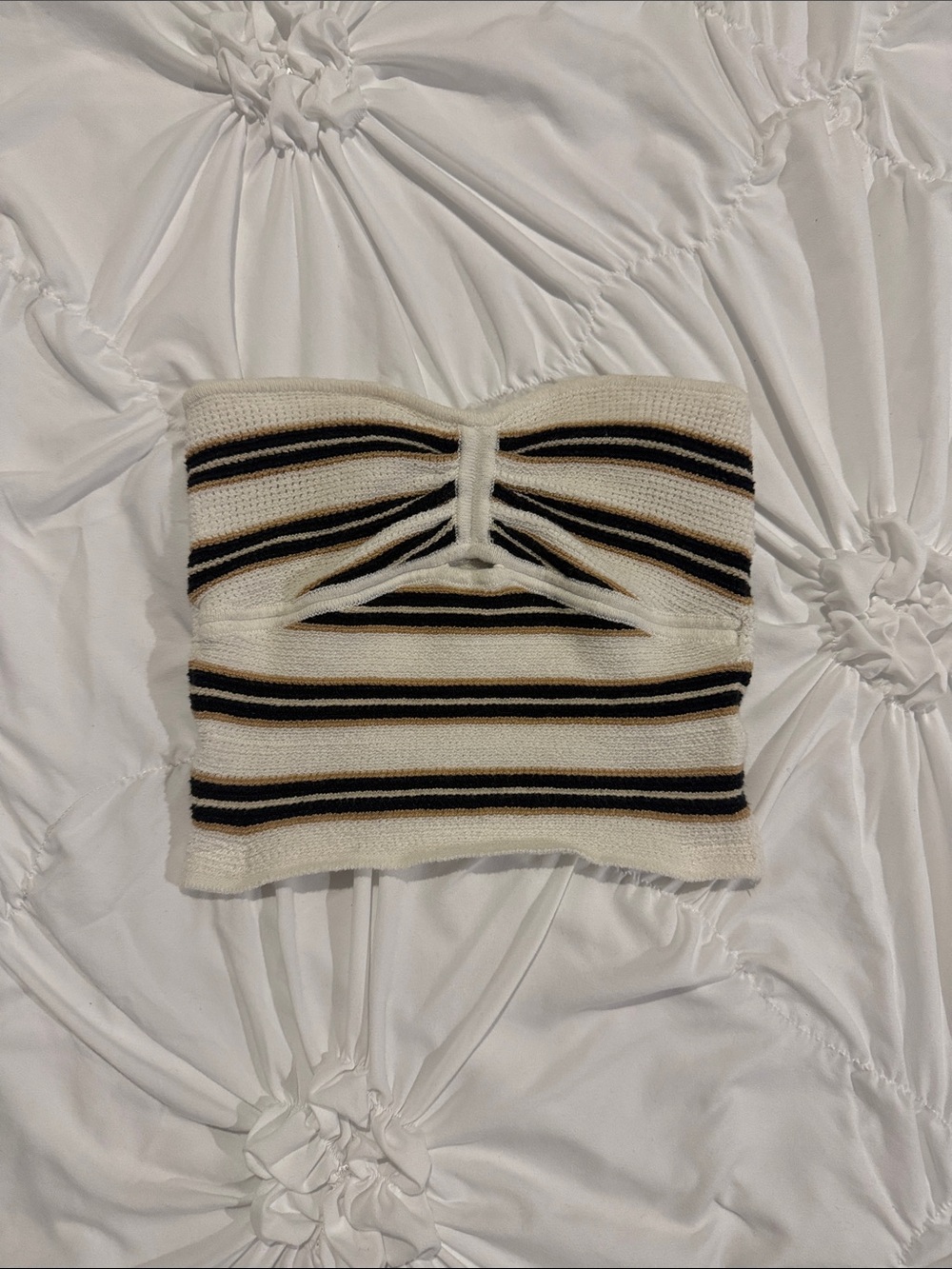 American Eagle Striped Knit Bandeau Top